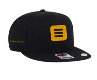 Rep Society Flat Brim Cap - Black - Unisex